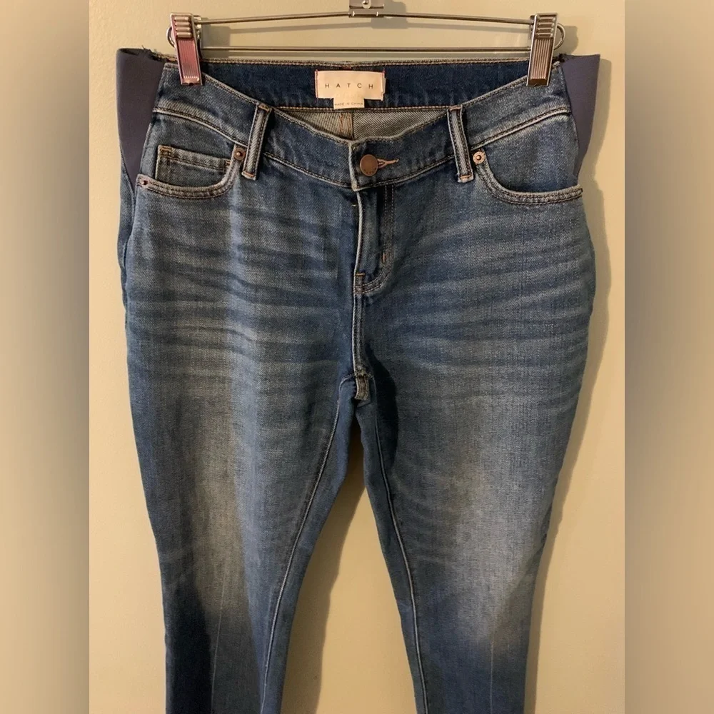 Hatch maternity crop jeans indigo 26